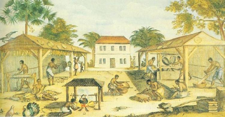 Slaves working in 17th-century Virginia, unknow artist